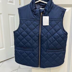 NWT Crewcuts Navy Blue Quilted Vest size 4/5